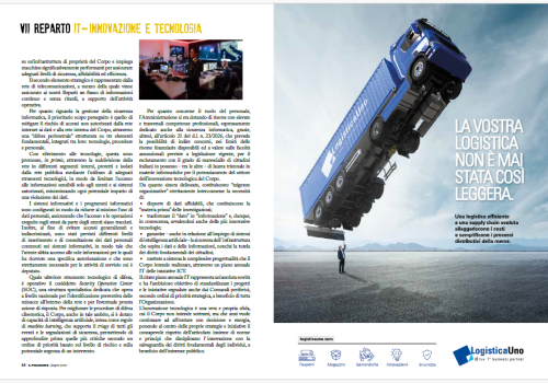 Logistica Uno nel nuovo numero de Il Finanziere